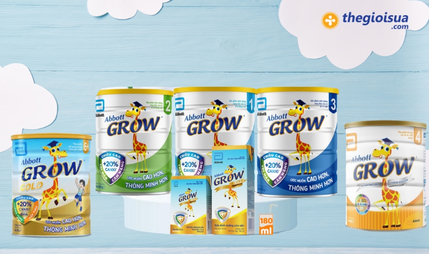 Cac dong san pham Abbott Grow theo do tuoi