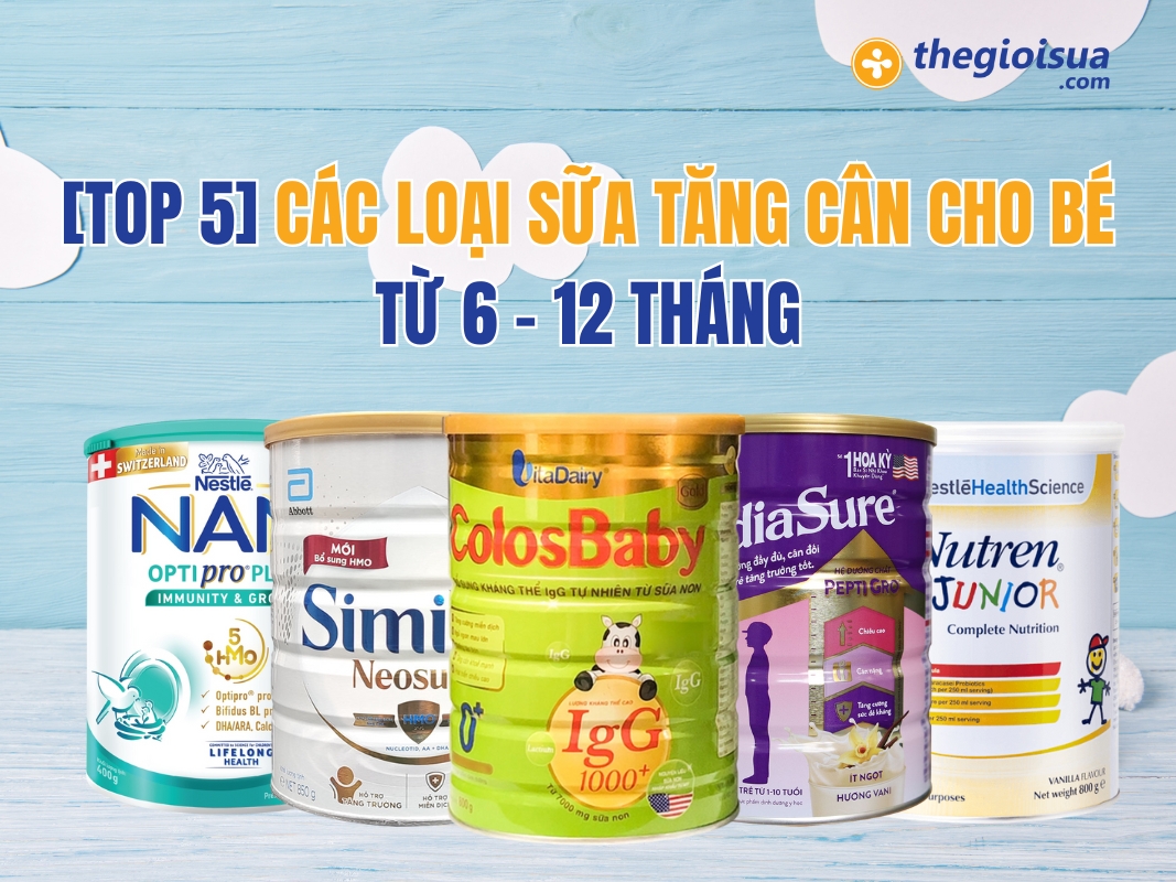 [TOP 5] Các Loại Sữa Tăng Cân Cho Bé Từ 6 – 12 Tháng