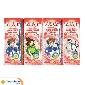 Sữa Tươi Trái Cây Nuvi Dâu hộp 180ml