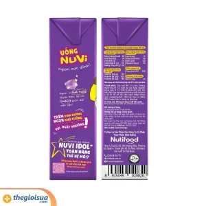 Sữa tươi NUVI có thạch vị khoai môn hộp 170ml