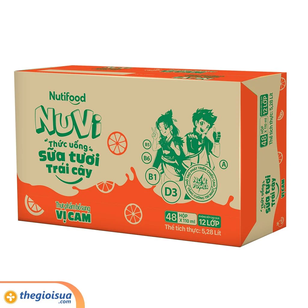 Sữa uống NuVi hương Cam 110ml