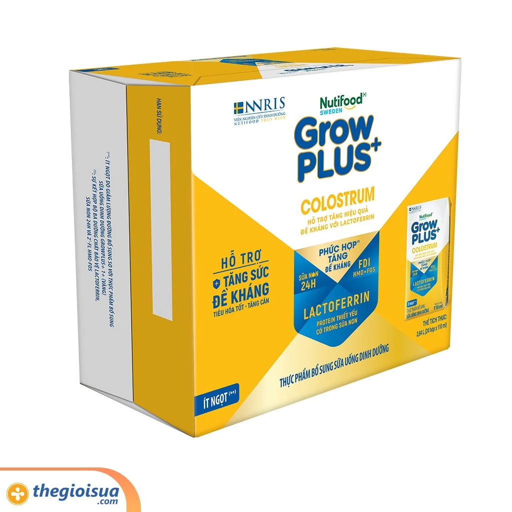Sữa Uống Dinh Dưỡng Grow Plus+ colostrum Lactoferrin 110ml
