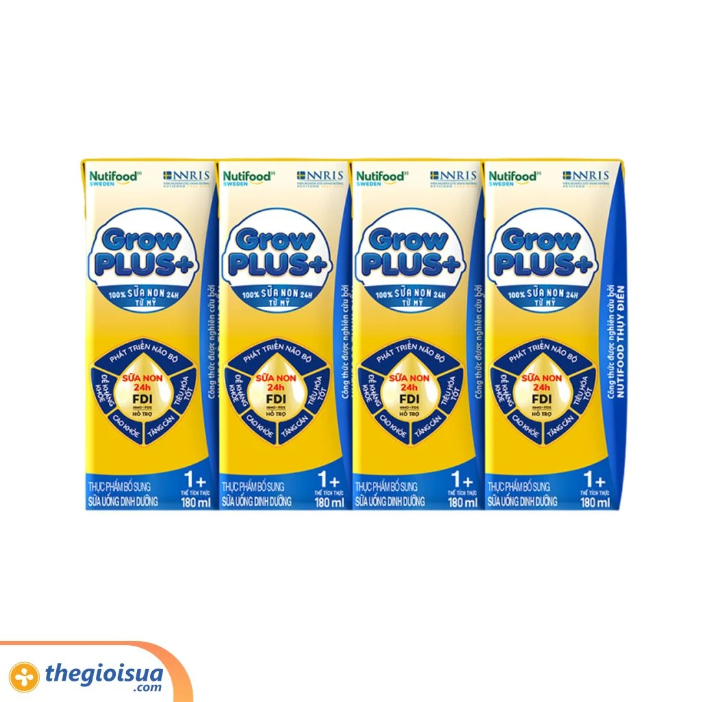 Sữa uống dinh dưỡng Growplus+ Vàng sữa non 1+ 180ML (1-2 tuổi)