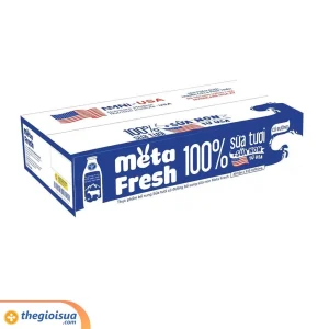 Sữa tươi có đường bổ sung sữa non Meta Fresh 4*110ml