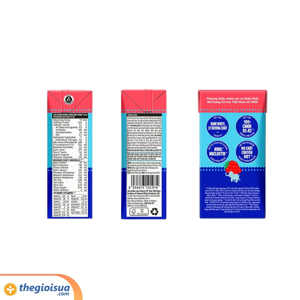 Sữa uống dinh dưỡng Dielac Grow Plus Hương Dâu 110ml