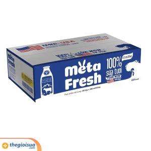 Sữa tươi có đường bổ sung sữa non Meta Fresh 4*180ml