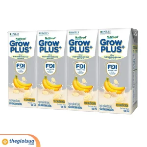 Sữa Pha Sẵn GrowPlus+ Vị chuối sữa Hộp 180ml