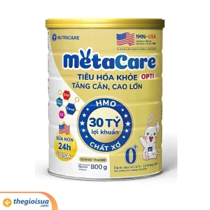 Sữa bột Metacare Opti 0+ 800g cho bé 0-12 tháng (Vàng)