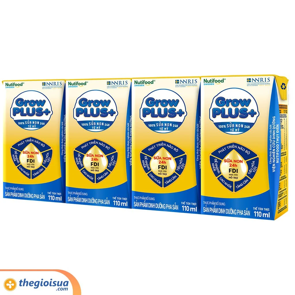 Sữa bột pha sẵn GrowPLUS+ Vàng trên 2 tuổi – Sữa non tăng đề kháng 110ml