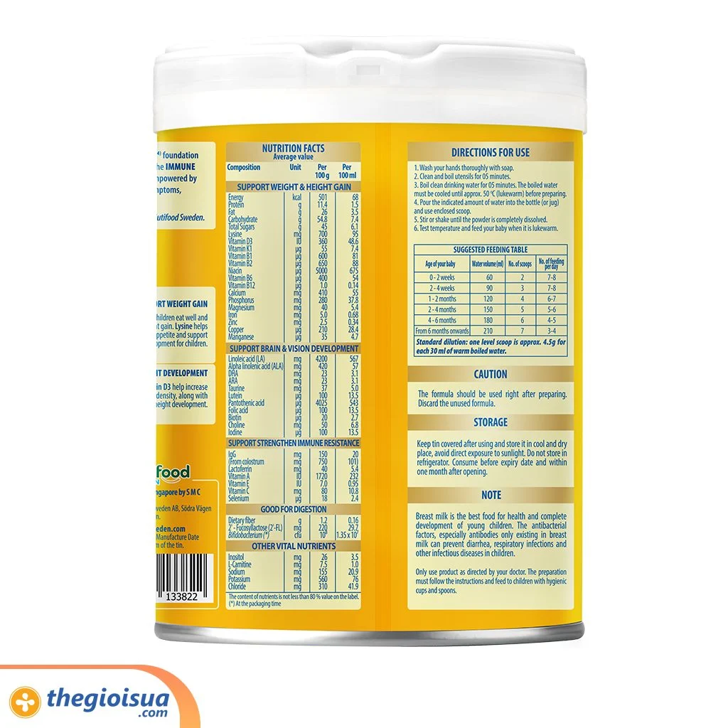 Sữa bột Grow Plus+ colostrum Lactoferrin 0+ 800g (từ 0-12 tháng)