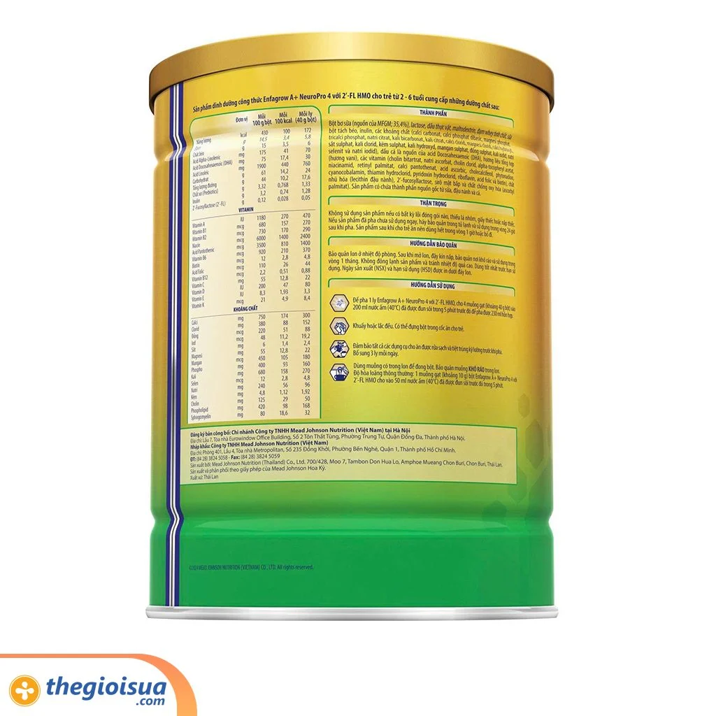 Sữa bột Enfagrow A+ Neuropro 4 HMO 830g