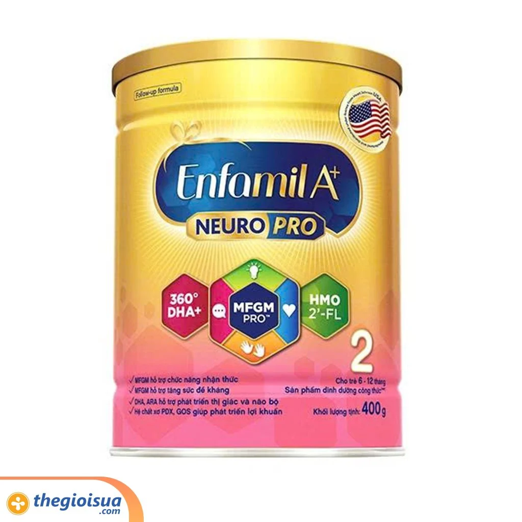 Sữa bột Enfamil A+ Neuropro 2 HMO 400g
