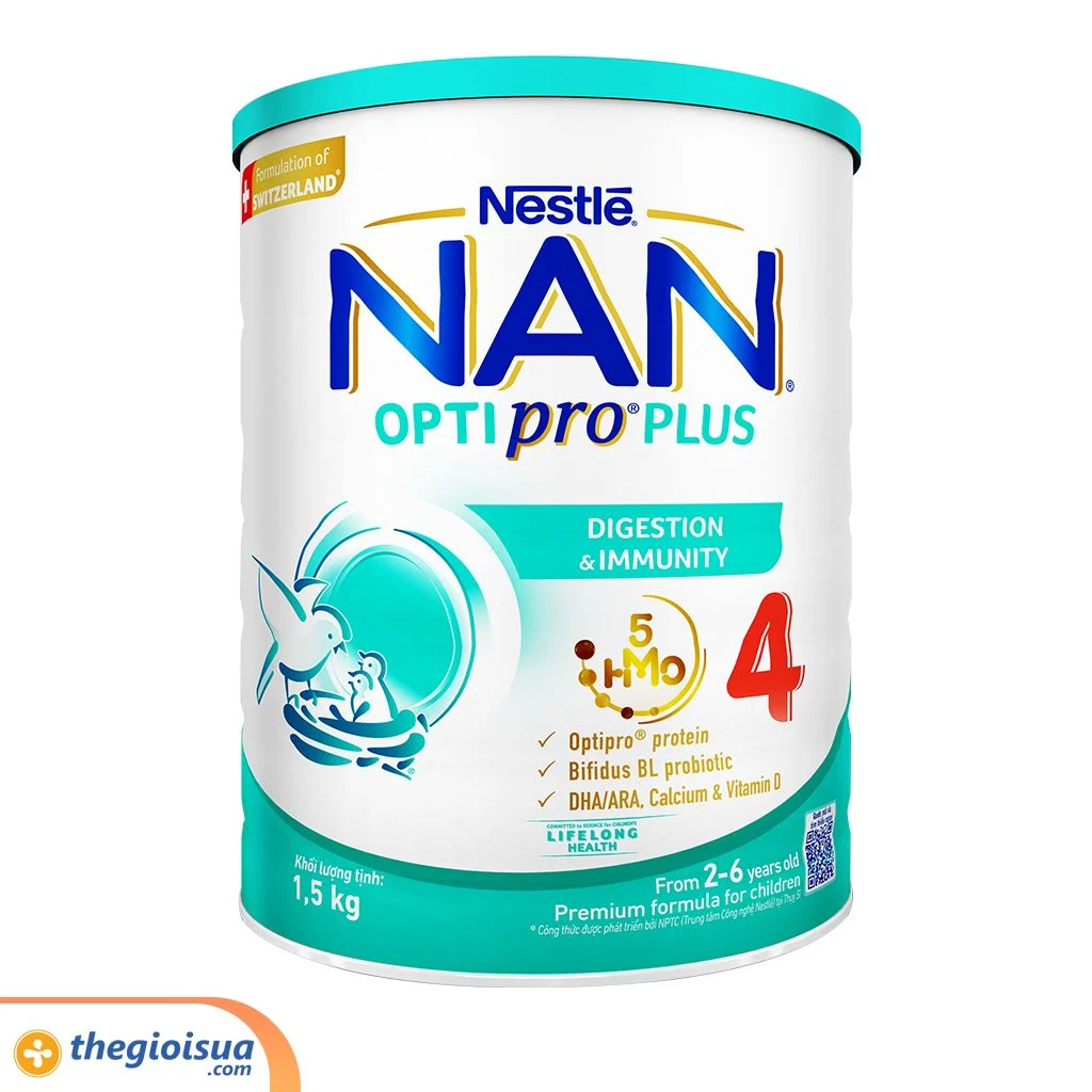 Sữa bột Nan Optipro Plus 4 hàng nhập khẩu sản xuất tại Singapore
