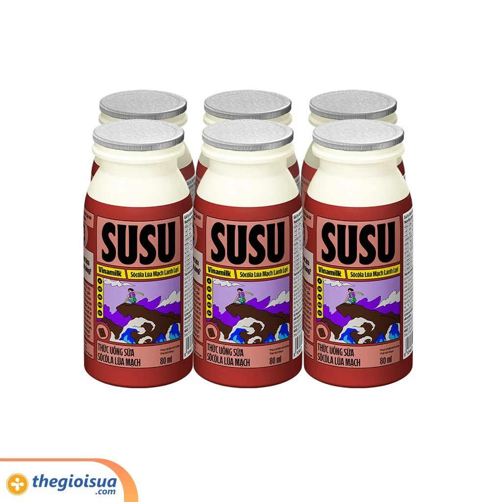 Sữa Socola Lúa mạch Vinamilk SuSu chai 80ml