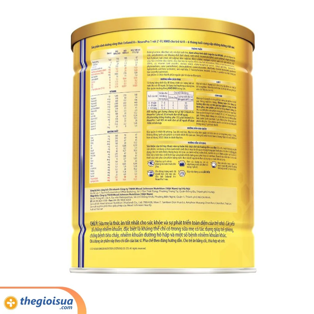 Sữa bột Enfamil A+ Neuropro 1 HMO