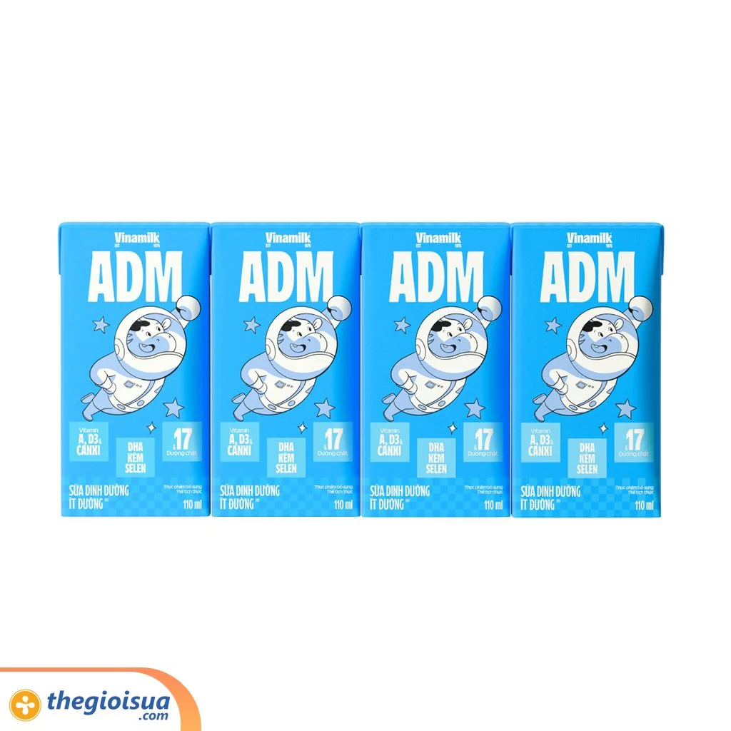 Sữa dinh dưỡng ít đường Vinamilk ADM 110ml