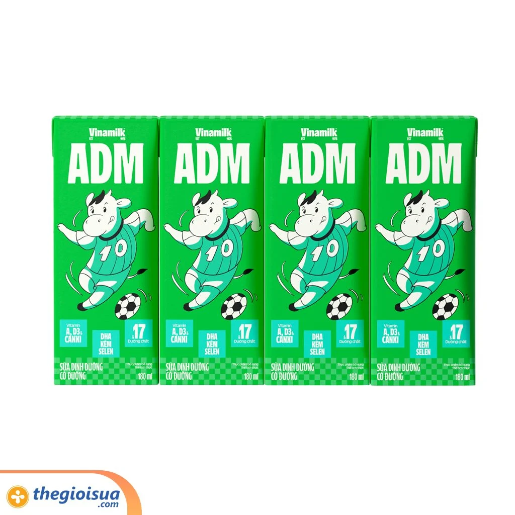 Sữa dinh dưỡng có đường Vinamilk ADM 180ml