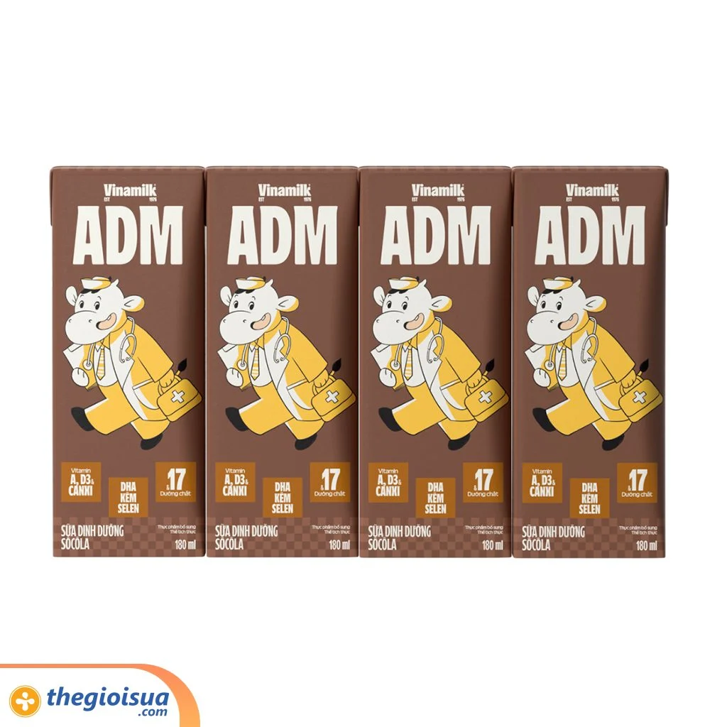 Sữa dinh dưỡng Sôcôla Vinamilk ADM 180ml