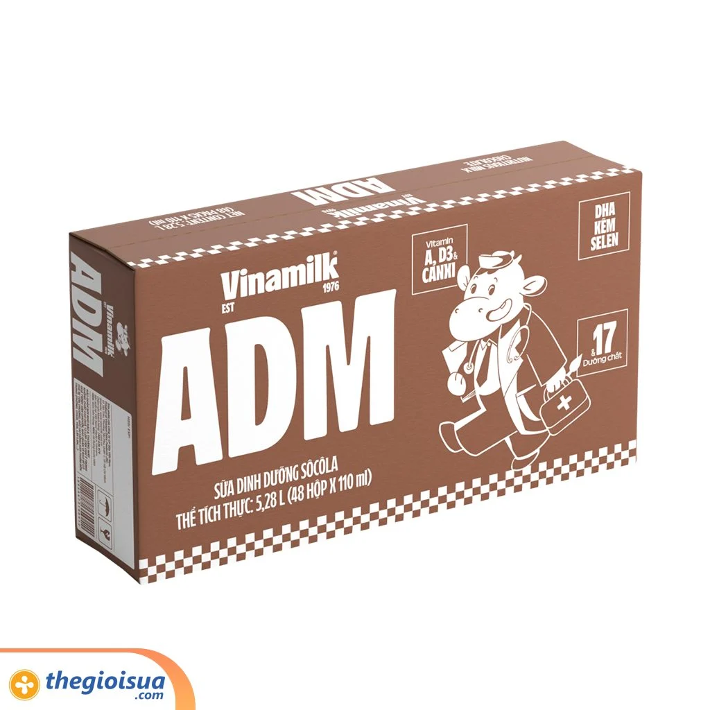 Sữa dinh dưỡng Sôcôla Vinamilk ADM 110ml