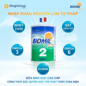 Sữa bột Biomil Plus 2 cho bé (trên 6 tháng)