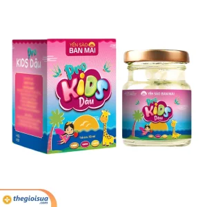 Yến sào Ban Mai - Pro Kids Hương Dâu - Yến tươi 1.8g 70ml