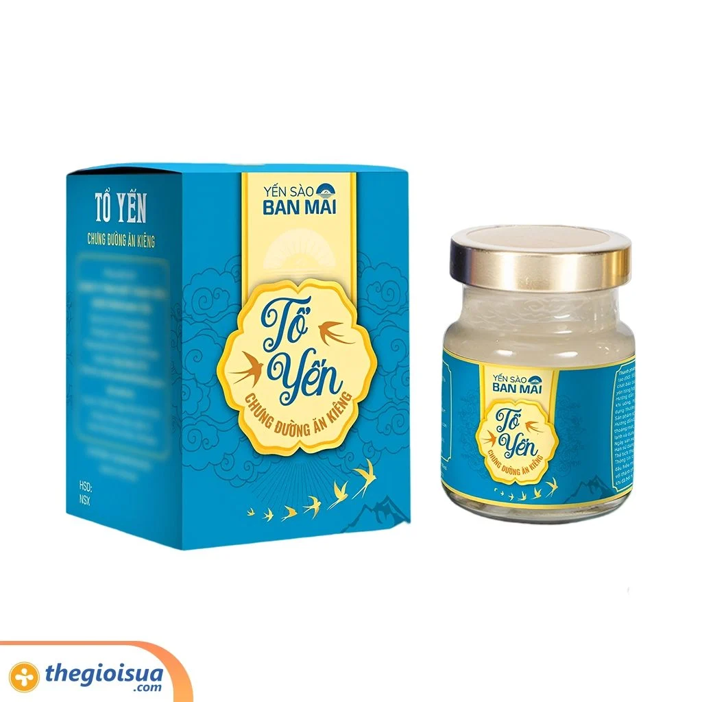 Yến sào Ban Mai - Tổ yến chưng đường ăn kiêng - Yến tươi 1,8g 70ml