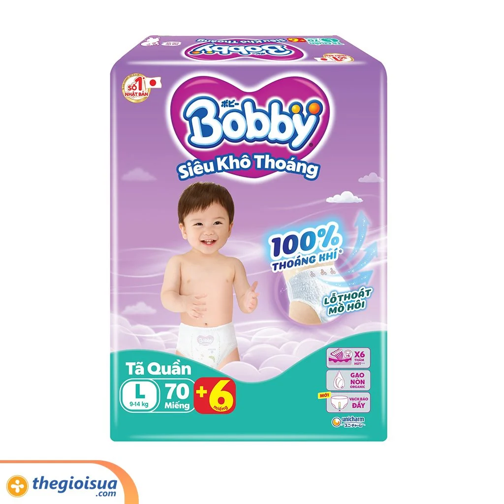 Tã quần Bobby SKT L70 - Kẹp KM