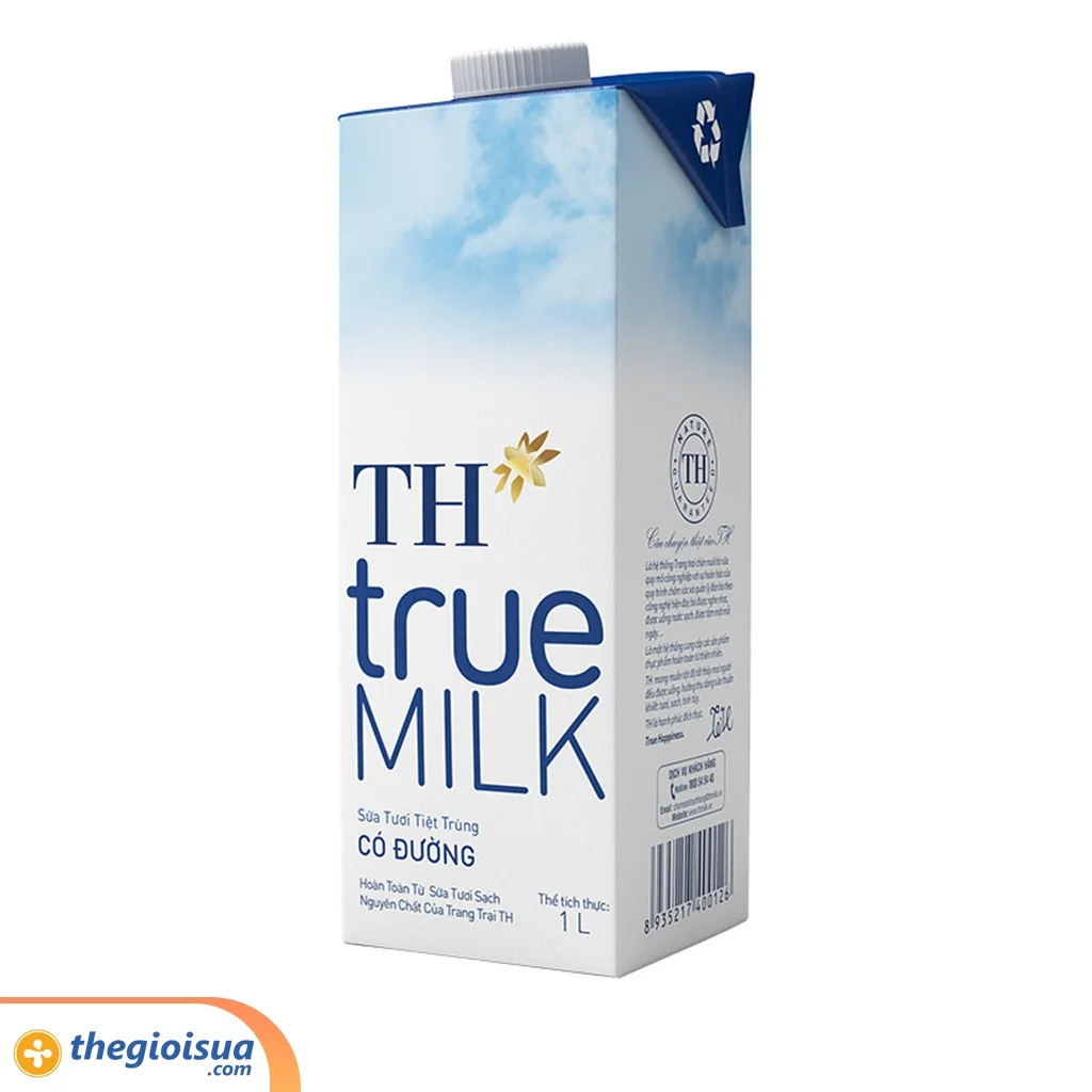 Sữa tươi tiệt trùng TH có đường 1L