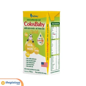 Sữa uống dinh dưỡng Colos Baby Gold 110ml, lốc 4 hộp (trên 1 tuổi)