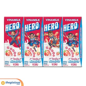 Sữa trái cây Vinamilk Hero vị dâu 180ml