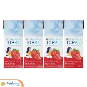 Sữa Nước Trái Cây Dâu Topkid 180ml