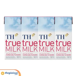 Sữa tươi tiệt trùng TH Dâu 180ml