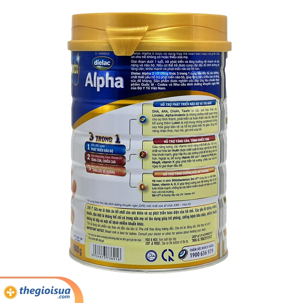 Sữa bột Dielac Alpha 2