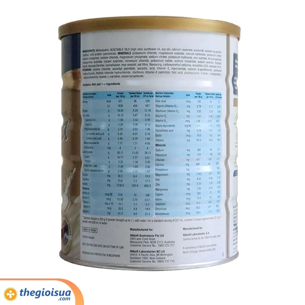 Sữa bột Glucerna Vanilla Flavour 850g Úc