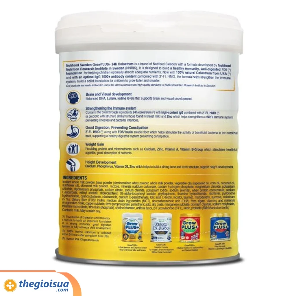 Sữa bột GrowPLUS+ vàng (0-12 tháng) (800g)