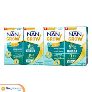 Sữa dinh dưỡng pha sẵn Nan Grow 110ml (thùng 9 lốc, lốc 4 hộp)
