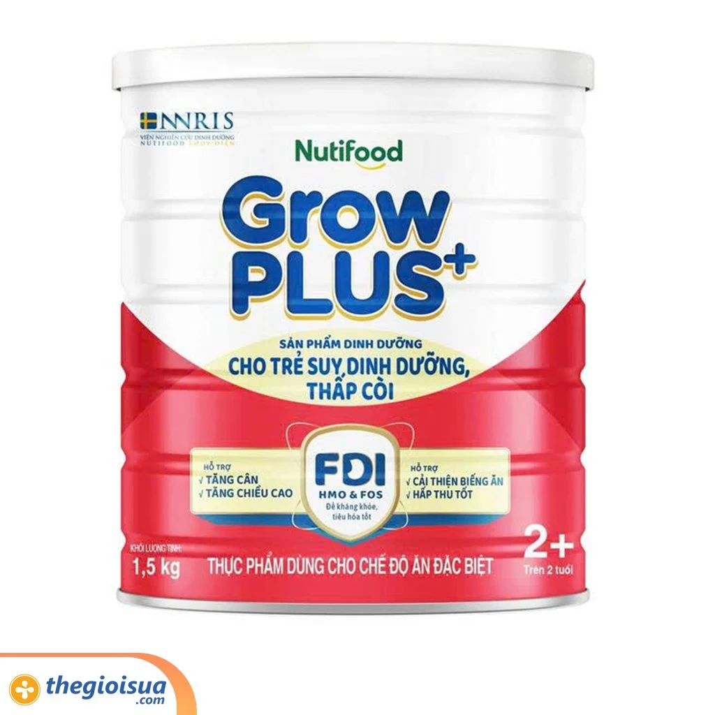 Sữa bột Nuti GrowPLUS đỏ 2+ 1,5kg (từ 2 tuổi)