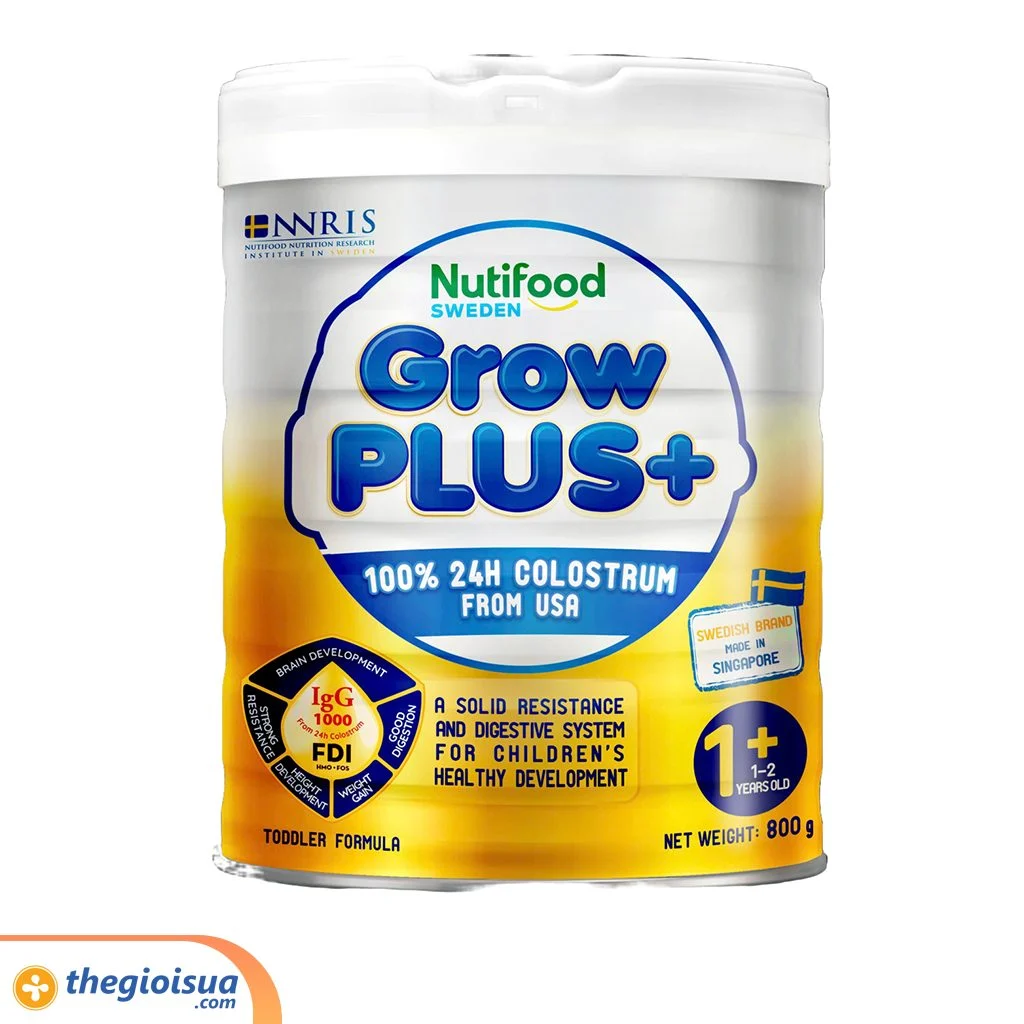 Sữa bột GrowPLUS+ Vàng 1+ (từ 1- 2 tuổi) (800g)