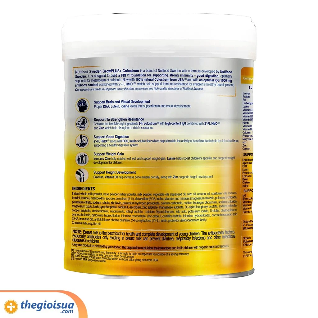 Sữa bột GrowPLUS+ Vàng 1+ (từ 1- 2 tuổi) (800g)