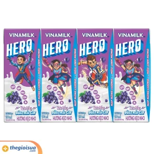 Sữa trái cây hương kẹo nho Vinamilk Hero 180ml