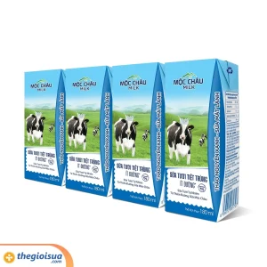 Sữa tươi tiệt trùng Mộc Châu ít đường 4x180ml