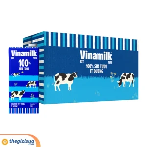 Sữa tươi tiệt trùng Vinamilk 100% ít đường 1L