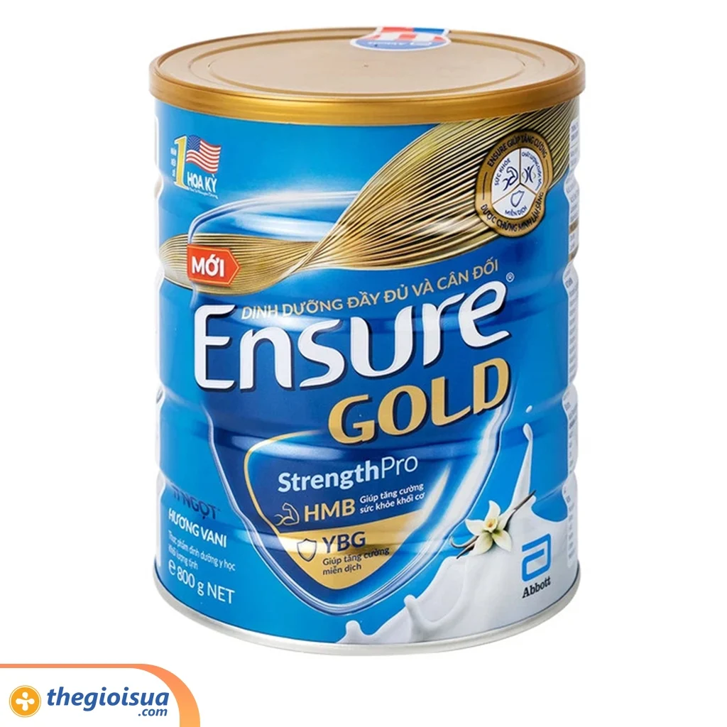 Abbott Ensure Gold ít ngọt Vanilla ( Beta Glucan) mẫu mới