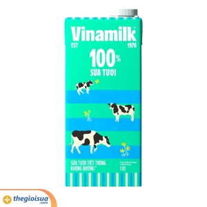 Sữa tươi tiệt trùng Vinamilk 100% không đường 1L