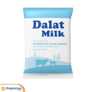 Sữa tươi tiệt trùng không đường Dalatmilk 220ml