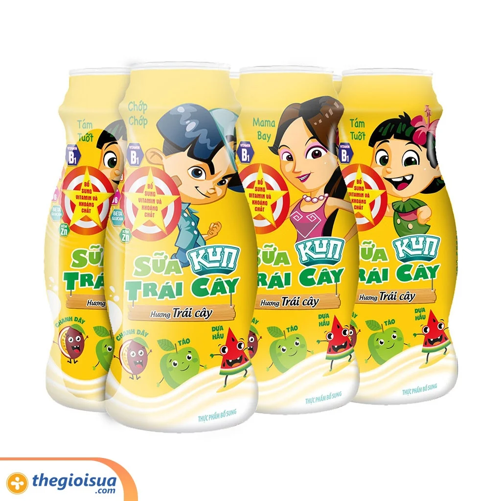 Sữa Trái Cây Kun hương Trái Cây chai 85ml