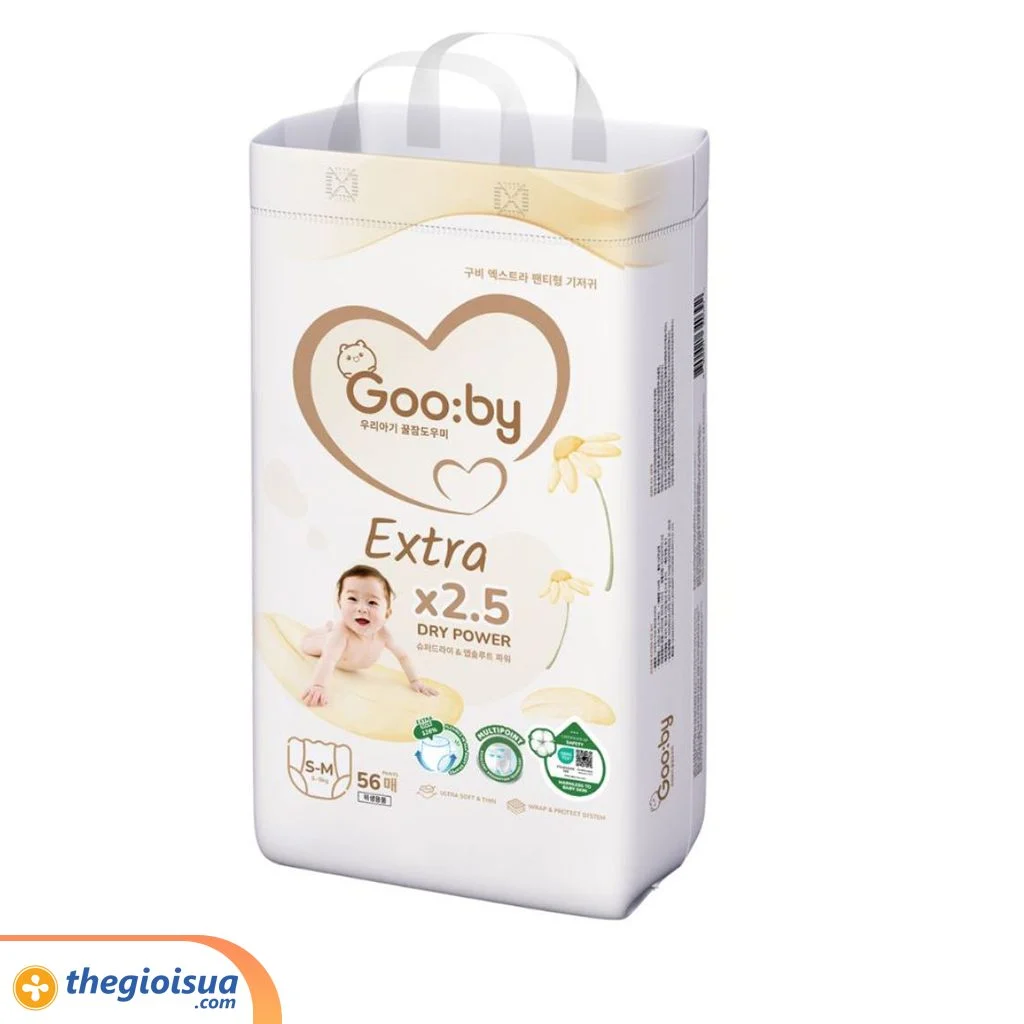 Tã quần Gooby Extra size S-M 56 miếng (cho bé 5 – 9kg)