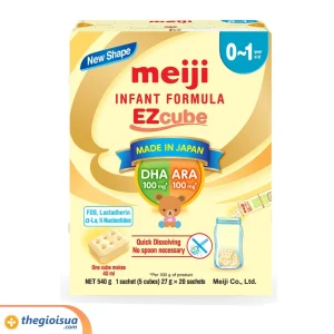 Meiji 0-1 year Ezcube Infant Formula 540g (Thanh) (27gr*20)