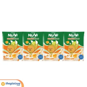Sữa uống NuVi có thạch hương cam hộp 110ml