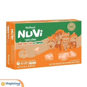 Sữa uống NuVi có thạch hương cam hộp 110ml